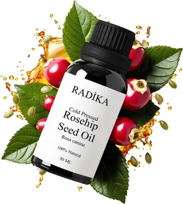 Produktbild von Hagebuttenöl, Kaltgepresst, 100% Rein, BIO, natürlich, 30 ml