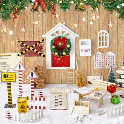 Obrázok produktu pre Omgoods – Sada 80 miniatúrnych doplnkov s motívom skratuliek, ideálna na Vianoce