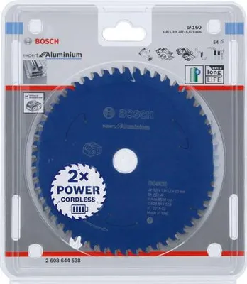 Produktbild von Kreissägeblatt für Akkusägen Expert for Aluminium, 160 x 1,8/1,3 x 20, 54 Zähne