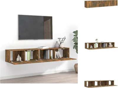 Produktbild von vidaXL 2-tlg. TV-Schrank-Set Räuchereiche Holzwerkstoff -  TV-Möbel