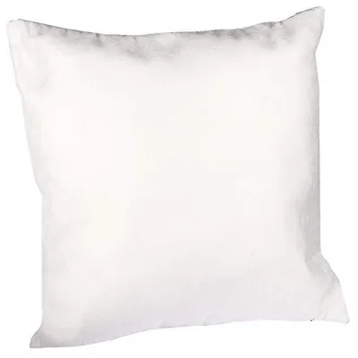 Knuffelkissen 45x45 cm mit Füllung, Reißverschluss, naturweiß