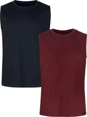 Produktbild von RED by EMP Herren schwarz/bordeaux basic Tank-Tops XXL