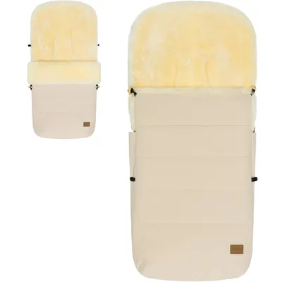 Produktbild von Fillikid Winterfußsack Lammfellfußsack für Kinderwagen Buggy Jogger Kinder Fußsack (Natur)