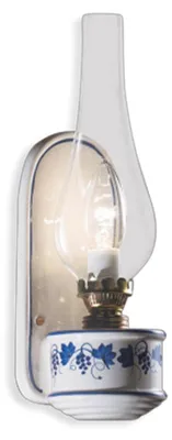 Produktbild von Pompei Klassische Wandleuchte Keramik und Satiniertes Messing 1 Licht E14