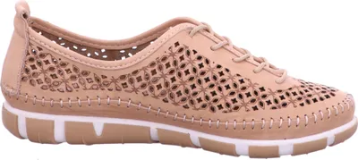 Produktbild von Gemini Damen Schnürschuh perforierter Leder Halbschuh mit Wechselsohle 395438-01, Größe:39 EU, Farbe:Beige