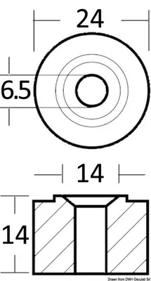 Produktbild von Collecteur Aluminium Anode 70/90/115 HP Osculati 43.292.31