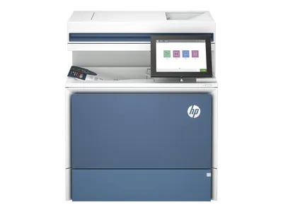 A professional studio shot of an HP Color LaserJet Enterprise MFP 5800dn printer against a white background.
