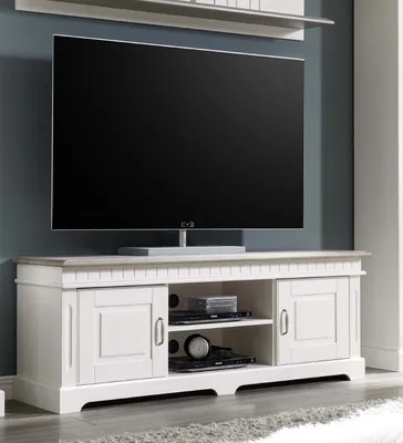 Produktbild von TV-Lowboard weiß Massivholz 144 cm CORDOBA