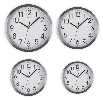 Produktbild von Wanduhr geräuschlos Versa modern für Küche Wohnzimmer Schlafzimmer 30cm schwarz