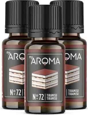 Produktbild von myAROMA Flavour Drops – Tiramisu, 3x10ml Zuckerfrei & Vegan, Natürliches Aroma ohne Künstliche Farbstoffe