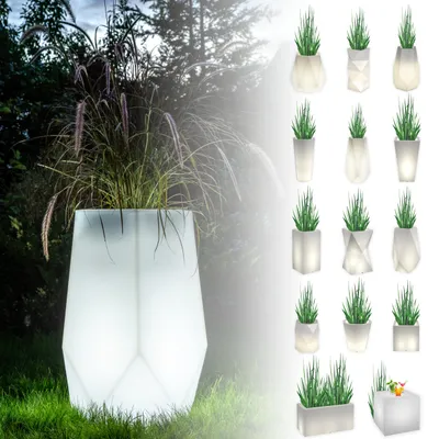 Produktbild von Monumo®️ Leuchtender Blumentopf Groß 50 x 50 cm | geeignet für Haus, Büro, Garten, Patio, Restaurant, Balkon und Terrasse, gemütliche Innenlampe BARI