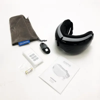 Produktbild von RENPHO Augenmassagegerät mit Fernbedienung und Wärmefunktion, Musik über Wireless, Wiederaufladbar, Augentherapie zur Linderung von Augenschmerzen, verbessert trockene Augen ideale geschenke