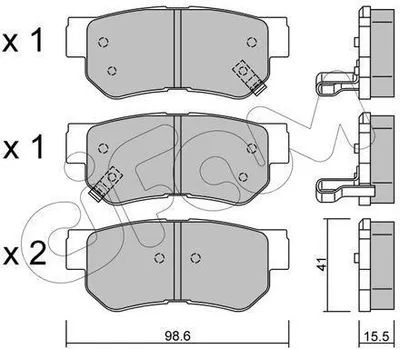 Produktbild von CIFAM Bremsbeläge Satz Hinten Bremsklötze für HYUNDAI GETZ (TB) 822-365-0