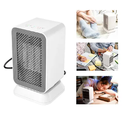 Produktbild von Keramik-Heizlüfter, Energiesparende, leise elektrische Heizung, 1000W, PTC-Keramik-Heizung, 3 Modi, geeignet für Büro, Schlafzimmer, Innenbereich