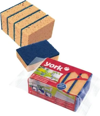 Obrázok produktu pre Prémiová kuchynská hubka na drhnutie 5 kusov - YORK
