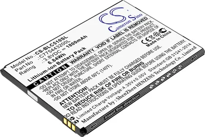 Produktbild von TECHTEK Akku Kompatibel mit [BLU] C050, C110L, C110U, C5 2019, C5L Ersetzt C775443200L