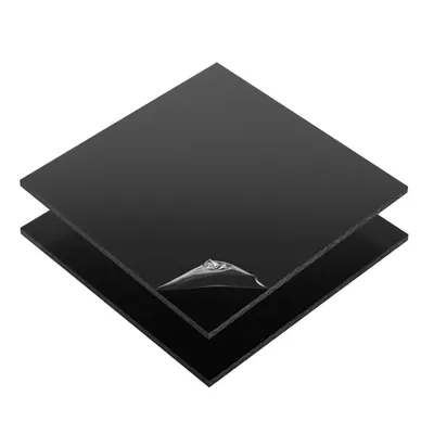 Produktbild von 100 x 49cm, ABS Kunststoffplatte in Schwarz 4mm | Modelbau Bastelplatte Möbelverblendungen Schilder und Werbetafeln Sichtschutz