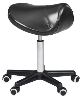 Sattelhocker, Rollhocker, Drehhocker, Arbeitshocker, schwarz
