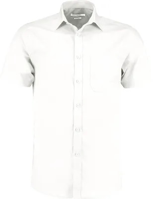 Produktbild von Kustom Kit Herren Popelin Kurzarm Shirt RW6331 (58cm) (Weiß)