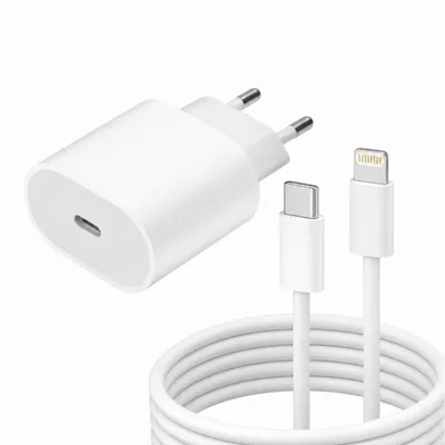 Produktbild von iPhone Lightning Ladegerät 20W Schnellladegerät mit Lightning Kabel – Lightning Ladeset für iPhone 14 13 12 11 X XR XS SE Pro Max Mini