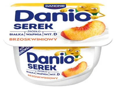 Zdjęcie produktu dla Danio Serek homogenizowany brzoskwiniowy 130 g