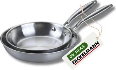 Image de Set de 2 poêles de cuisson 24/28 cm en inox sans  Fackelmann Vita3