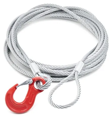 Imagen del producto de Cable de acero de 8 mm de diámetro, 15 metros de longitud, con ganchos y ojales, para fijación