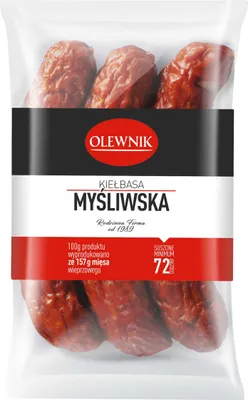 Zdjęcie produktu dla Kiełbasa Myśliwska Olewnik Suszona Wędzona Około 0,8 kg
