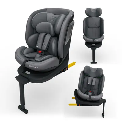 Produktbild von Kinderkraft I-360 2 PLUS, 4-in-1-Kindersitz, 40–150 cm, einfache ISOFIX-Montage, 5 Sitzpositionen, von 0 bis 36 kg, EASY SPIN 360°, Grau