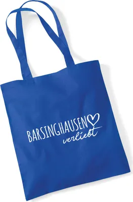 Produktbild von Huuraa Jutebeutel Barsinghausen verliebt 10 Liter Bright Royal Baumwolle Tasche Geschenkidee