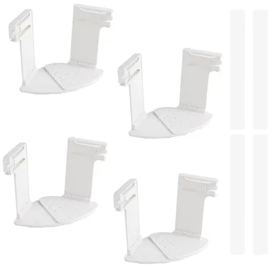 Produktbild von Set mit 4 Spannbettlakenhaltern mit Befestigungsstreifen – rutschfest und für alle Matratzengrößen verstellbar, einfach zu montieren (weiß)
