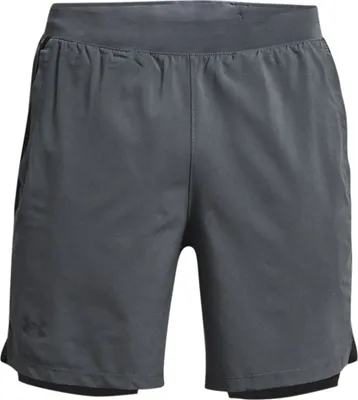 Produktbild von UNDER ARMOUR Launch 2-in-1 Laufshorts Herren 012 - pitch gray/black/reflective M
