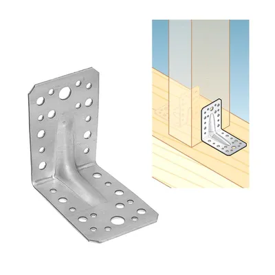 Produktbild von Schwerlast-Winkelverbinder mit Sicke 90 x 90 x 65 mm verzinkt