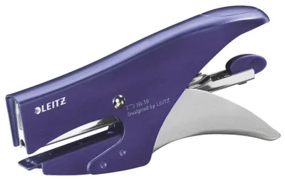 Produktbild von Leitz 55640069, 15 Blätter, Blau, Edelstahl, Metall, 80 g/m², 4,95 cm, Hinten