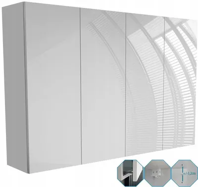 Zdjęcie produktu dla szafka łazienkowa 120x80 (60+60) wisząca szafka zabudowa do łazienki biała