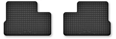 Produktbild von Gummi-Fußmatten Hinten für Opel Corsa A 1982-1993 (Schrägheck) – 2-tlg, Schwarz, Semi-Universal, angepasst – Wielganizator Semi-Universal