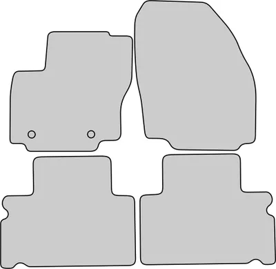 Produktbild von Exclusive Design Fußmatten passend für Ford S-Max 1 I Bj. 2006-2014, Naht:Rot. Deluxe Velours