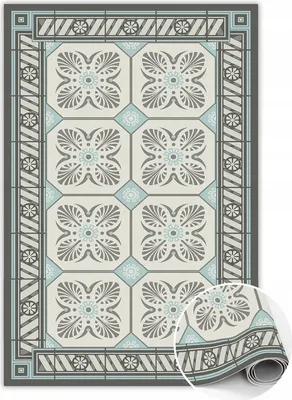 Produktbild von Dekorative Vinylmatte - Fliesenteppich Vintage Mode 60x90