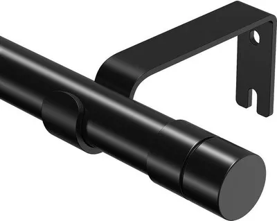 Productafbeelding van Ibenzoa® Verstelbare metalen gordijnroede, 81–361 cm, Ø 19,5 mm, ijzer-aluminiumlegering, geschikt voor maximaal 10 kg, met 3 beugels, 2 eindkappen en een schroefset
