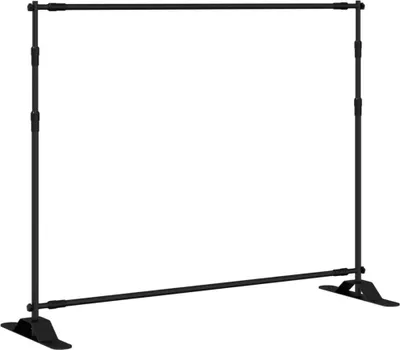 Produktbild von vidaXL Hintergrundstativ Schwarz 254x243 cm Stahl