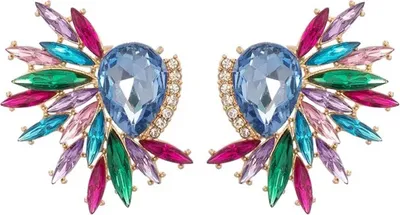 Immagine prodotto di Orecchini Floral Blu Multicolore - Eleganza e Stile Unici KP33415