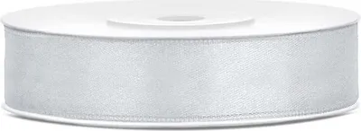 Produktbild von SILBER Satinband Deko für Geschenke 12mm 25m