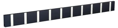 Produktbild von LoCa Garderobe Knax 10 anthrazit (klappbare Haken aus Aluminium) Garderobenleiste mit Kleiderhaken für den modernen Flur