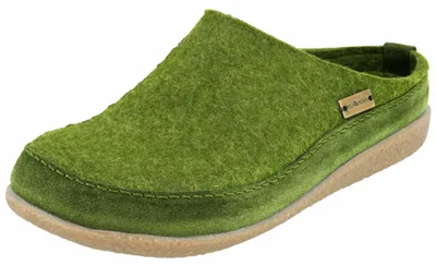 Image de Pantoufle pour femme Haflinger, chaussons en feutre pour homme Blizzard Skane 718025, taille : 38 EU, couleur : vert