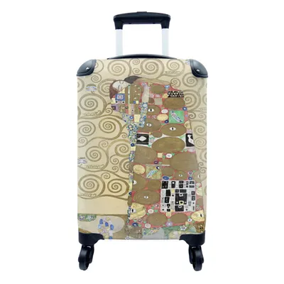 Produktbild von MuchoWow® Koffer Handgepäck Trolley Rollkoffer Kleine Reisekoffer mit 4 Rollen - Das Abschiednehmen - Gustav Klimt - Cabin Size < 55x40x23 cm & 55x40x20 cm - Fotokoffer - Kabinenkoffer - Boardgepäck - Reise-Box - Reisekoffer - Reisegepäck - Koffer mit Bild - Trolley für Kinder