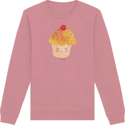 Produktbild von Mr. & Mrs. Panda Baumwoll Pullover Cupcake Größe XXL - Canyon Pink - Geschenk, Sweatshirt, Cupcakes, Küche Spruch, Wunder, Lustige Sprüche, Sweater, Muffin, Motivation