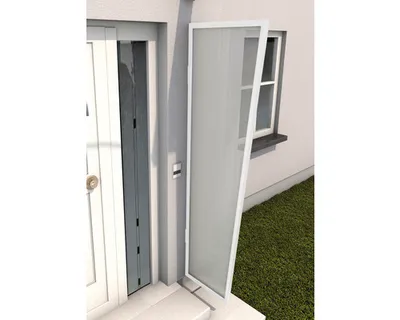 Produktbild von Gutte Seitenblende B1 weiß Polycarbonat klar
