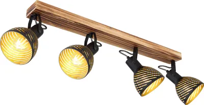 Produktbild von Globo Lighting Strahler Holz dunkelbraun, 4x E27