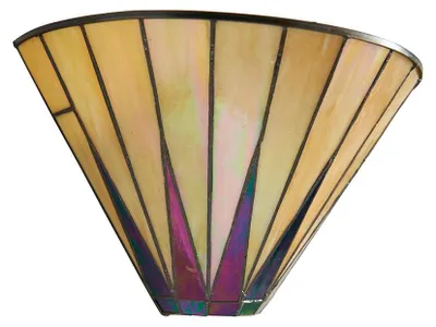 Obrázek produktu pro Vitrážová nástěnná lampa DARK STAR, vícebarevná, černá, 1xE14x15W, sklo, rozměry: 21x38x14 cm, IP20, Tiffany