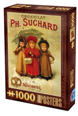Produktbild von Puzzle 1000 Alte Plakate, Schokoladenwerbung